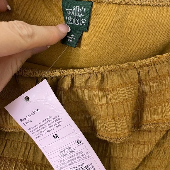 Golden Tan Ruffle Tiered Skater Dress - Wild Fable​ - Picture 6 of 9